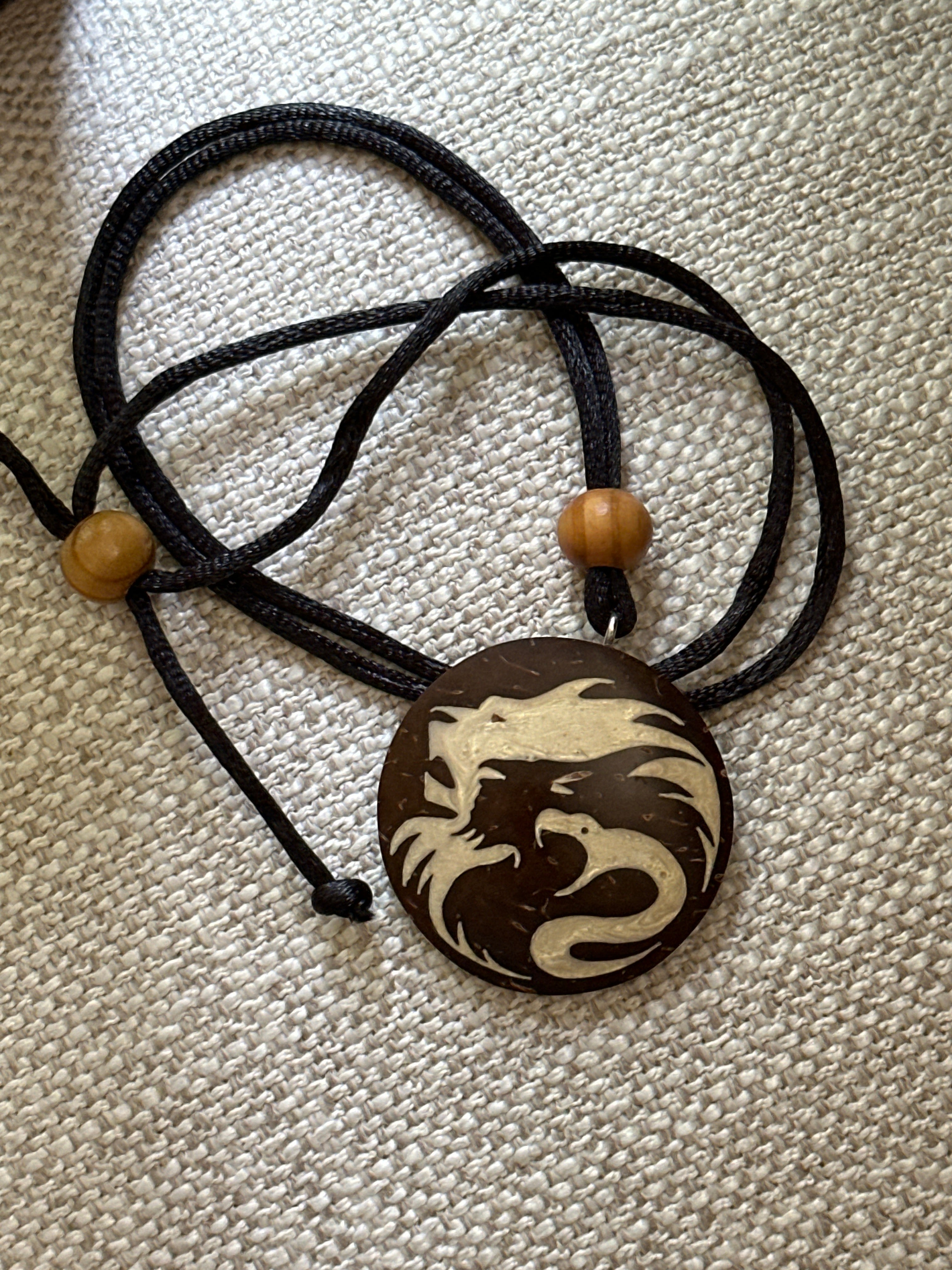 Coconut Shell Necklaces with Animals