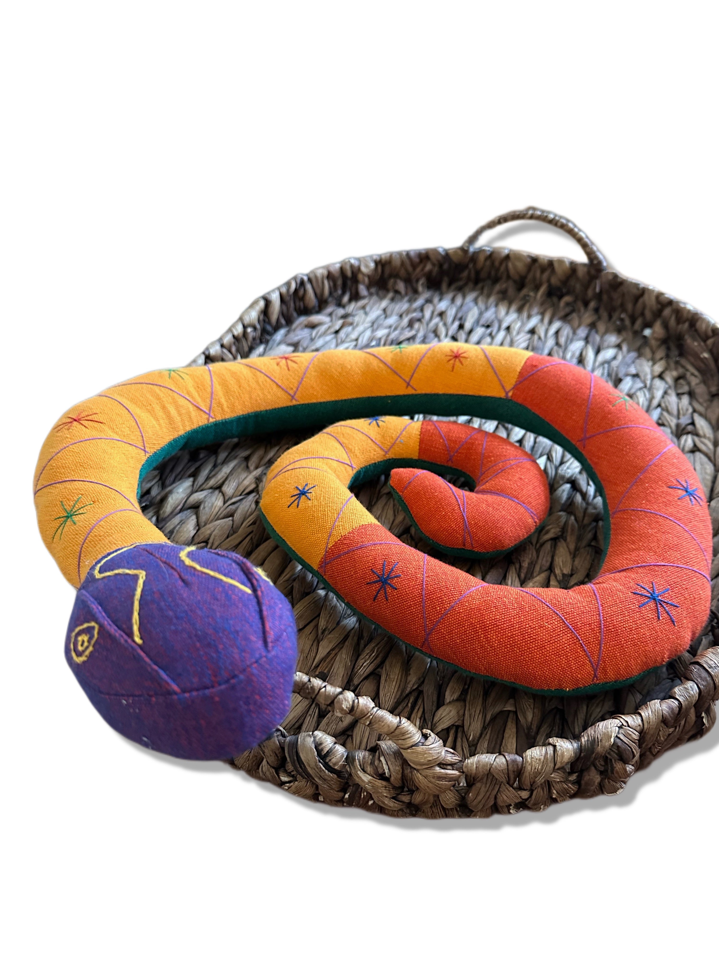 Handloom Stuffed Snake