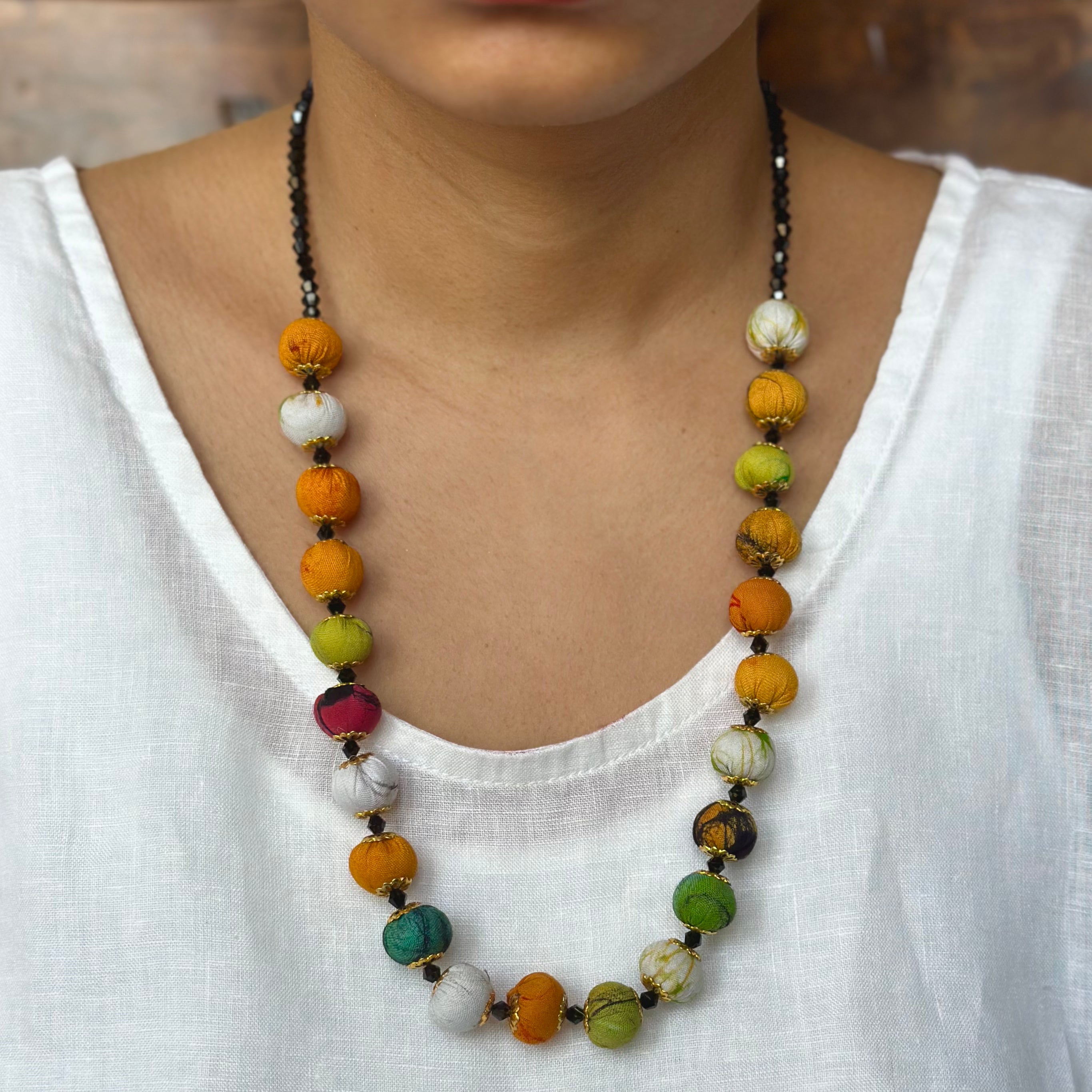 Handloom Necklace in Glazed Batik