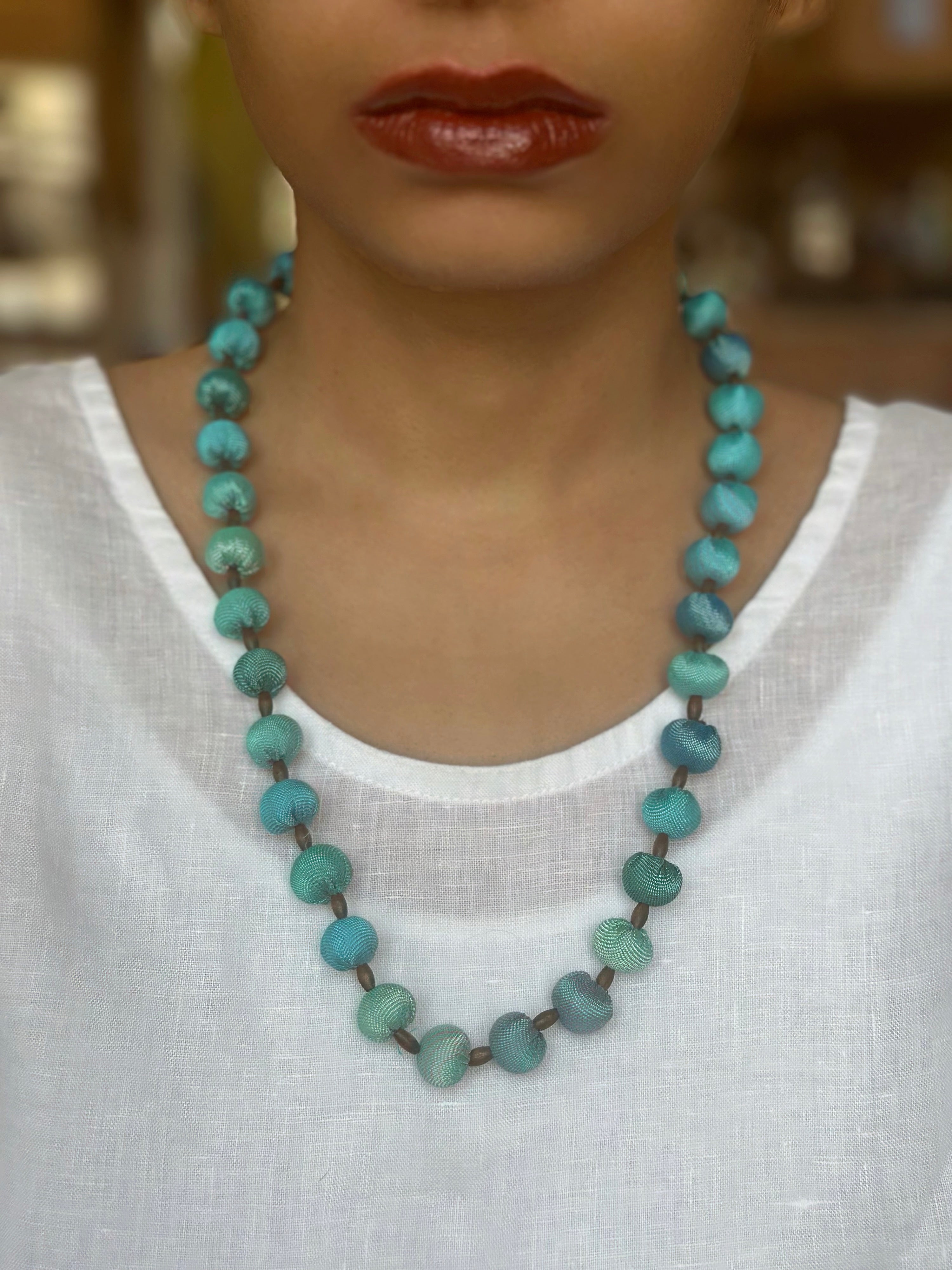 Handloom Necklace in Turquoise