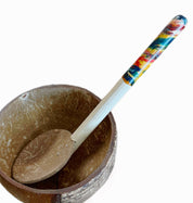 Coconut Spoon with Colors Handle