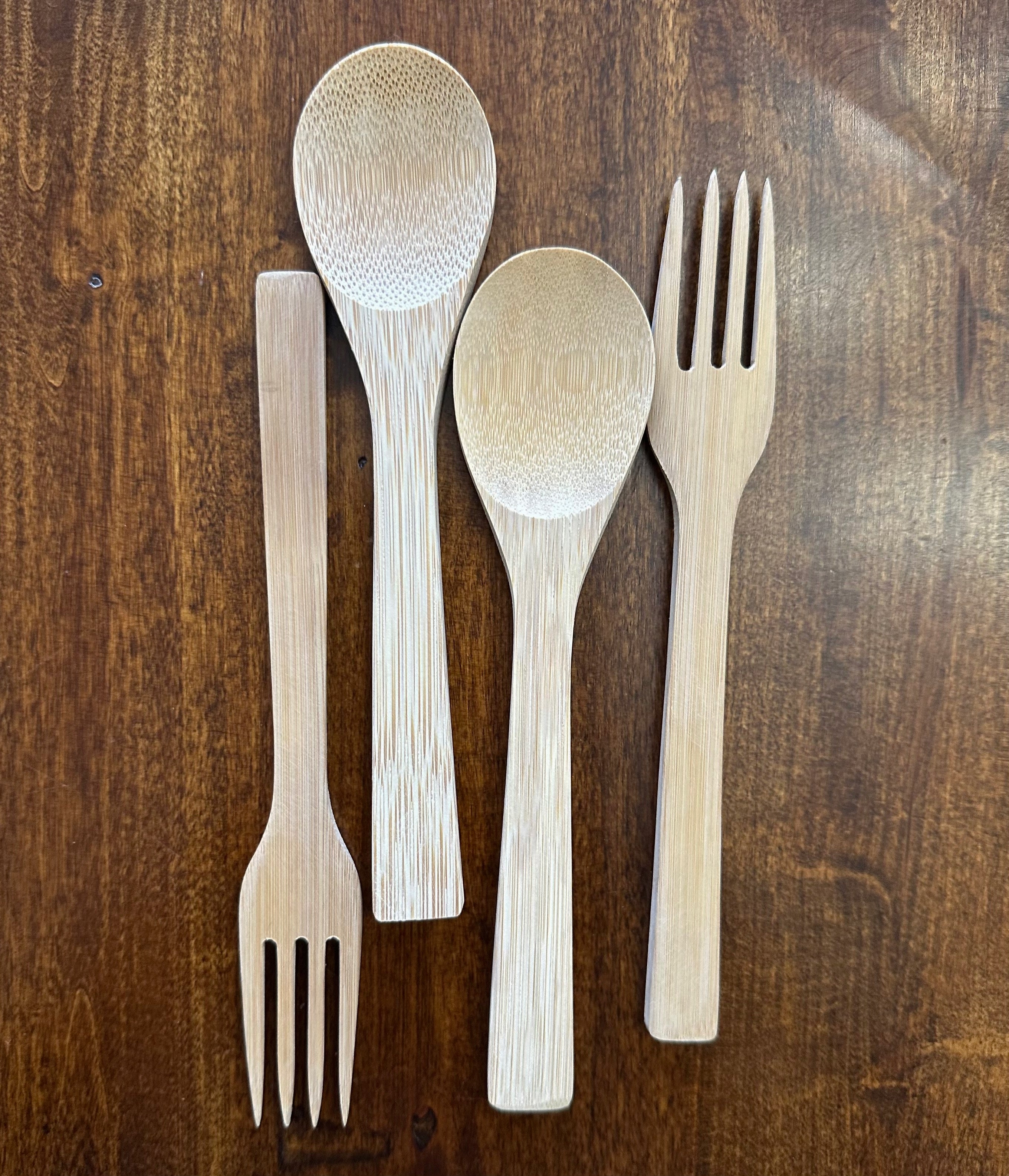 Bamboo Fork and Spoon Set