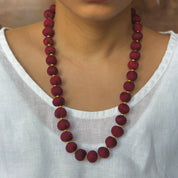 Handloom Necklace in Wine