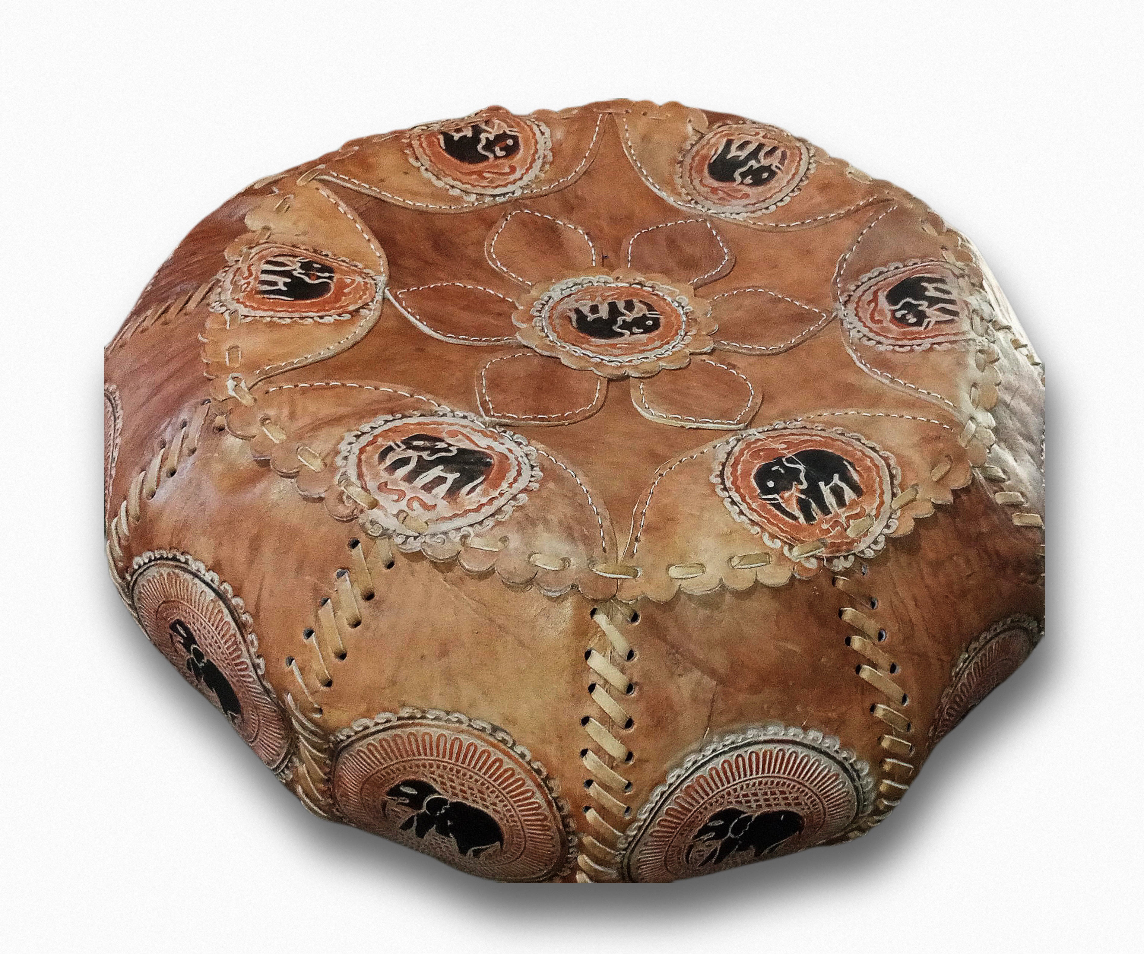 Leather Ottoman