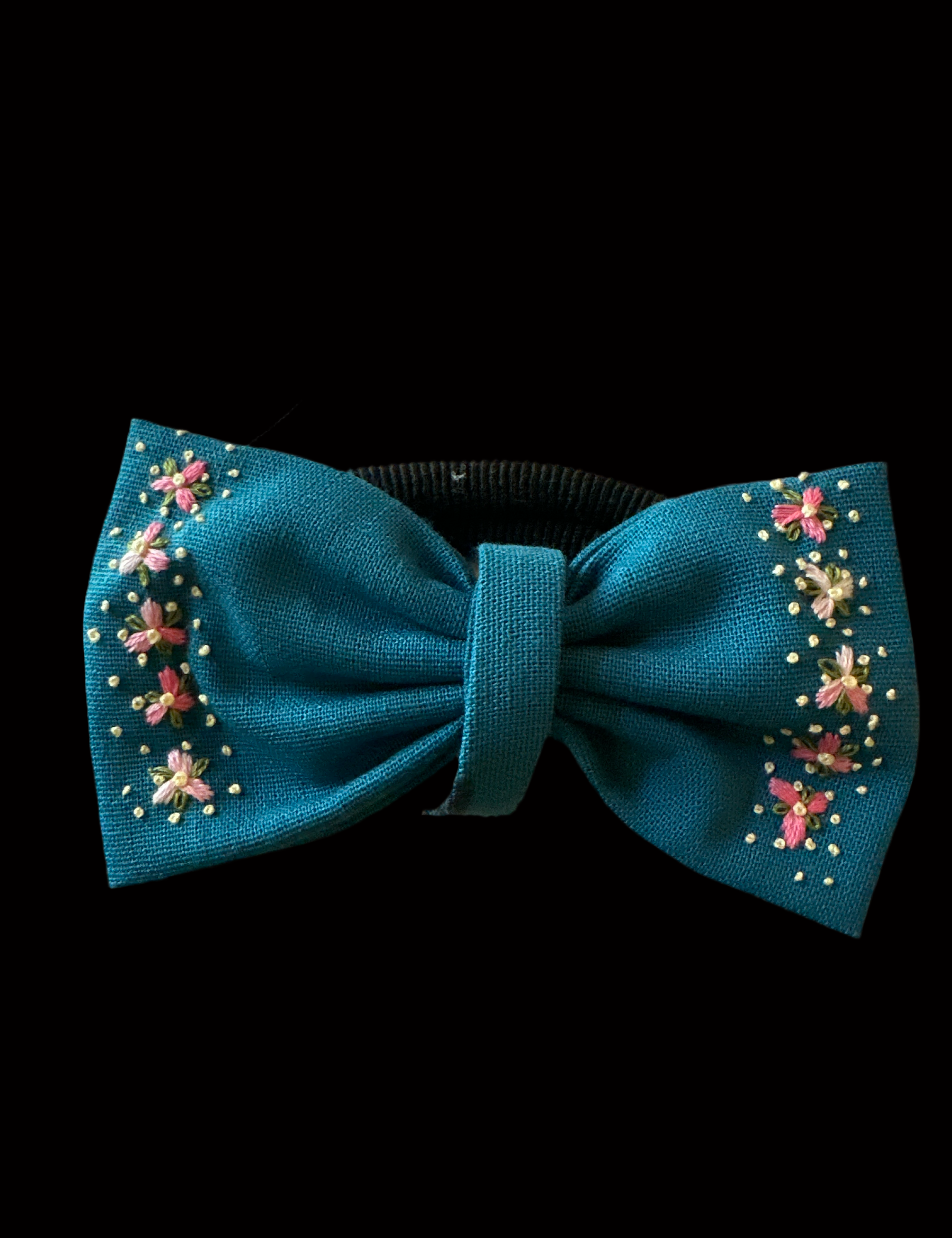 Embroidered Hair Bows