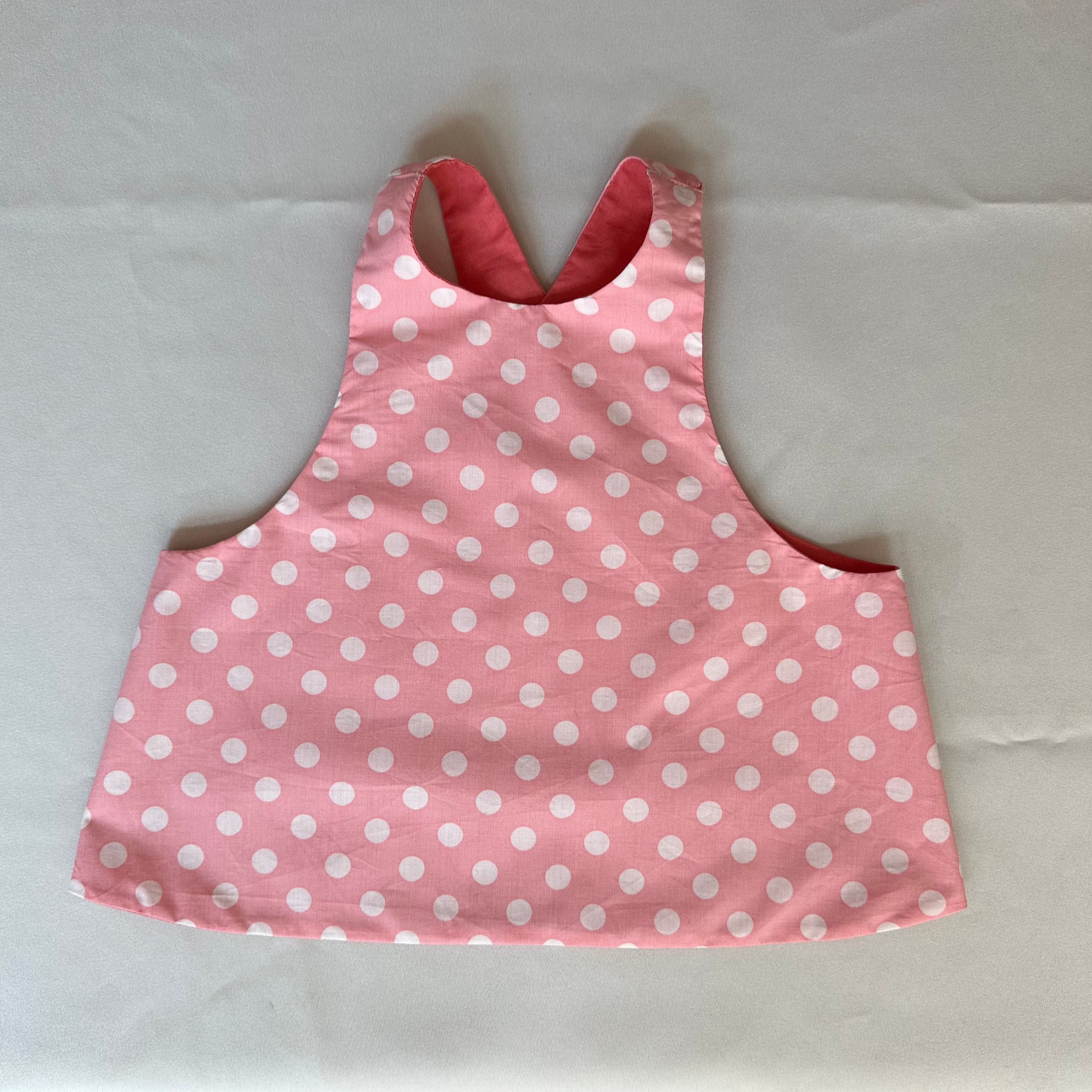 Pink Polkadot Reversible Baby's Top and Bottom