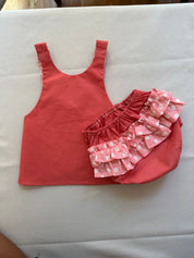 Pink Polkadot Reversible Baby's Top and Bottom